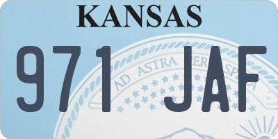 KS license plate 971JAF