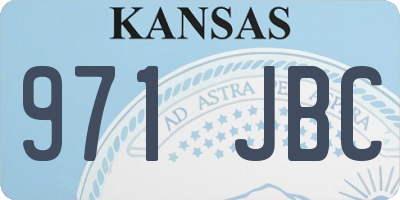 KS license plate 971JBC