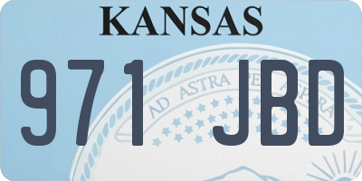 KS license plate 971JBD