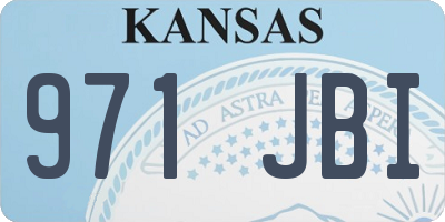 KS license plate 971JBI