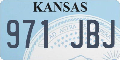 KS license plate 971JBJ