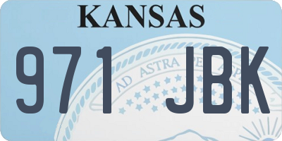 KS license plate 971JBK