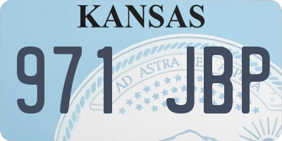 KS license plate 971JBP