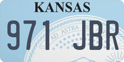 KS license plate 971JBR