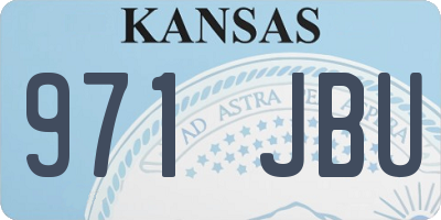 KS license plate 971JBU