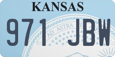 KS license plate 971JBW