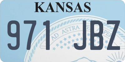 KS license plate 971JBZ