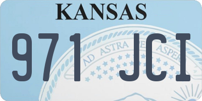 KS license plate 971JCI