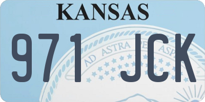 KS license plate 971JCK