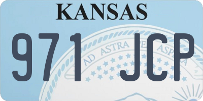 KS license plate 971JCP