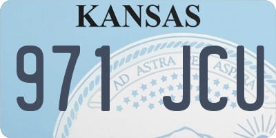 KS license plate 971JCU