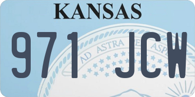 KS license plate 971JCW