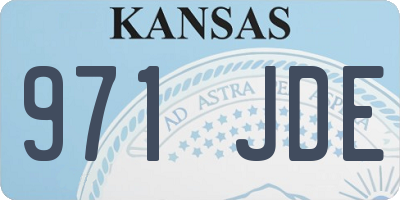 KS license plate 971JDE