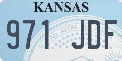 KS license plate 971JDF