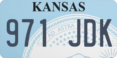 KS license plate 971JDK