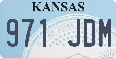 KS license plate 971JDM