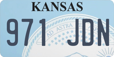 KS license plate 971JDN