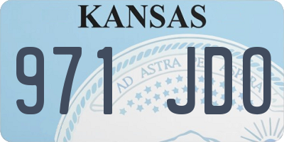 KS license plate 971JDO