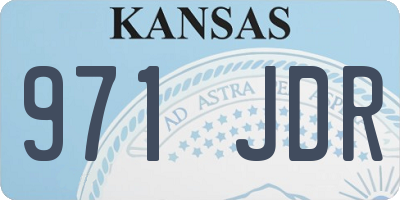 KS license plate 971JDR