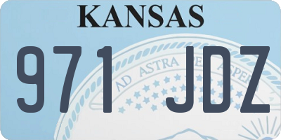 KS license plate 971JDZ