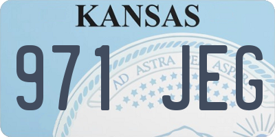 KS license plate 971JEG