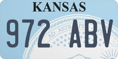 KS license plate 972ABV
