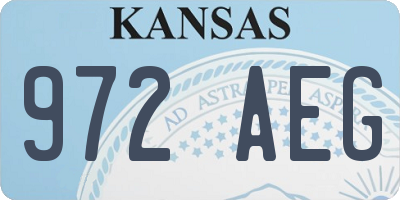 KS license plate 972AEG