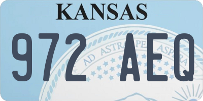 KS license plate 972AEQ