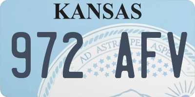 KS license plate 972AFV