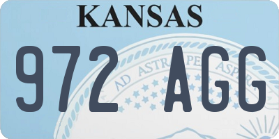 KS license plate 972AGG