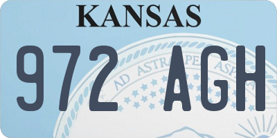 KS license plate 972AGH