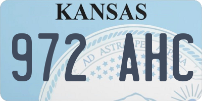 KS license plate 972AHC