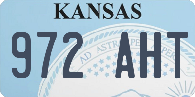 KS license plate 972AHT