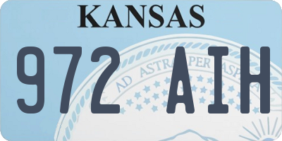 KS license plate 972AIH