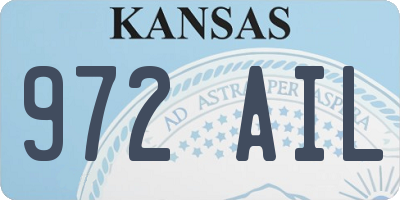 KS license plate 972AIL