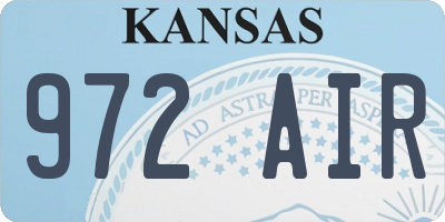 KS license plate 972AIR