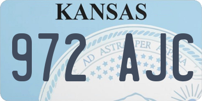 KS license plate 972AJC