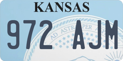 KS license plate 972AJM