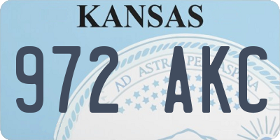 KS license plate 972AKC