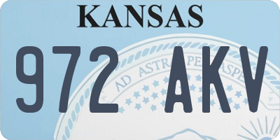 KS license plate 972AKV