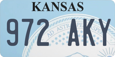 KS license plate 972AKY