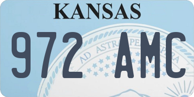 KS license plate 972AMC