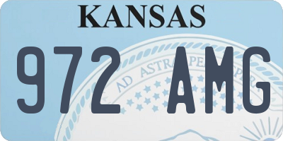 KS license plate 972AMG