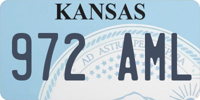 KS license plate 972AML
