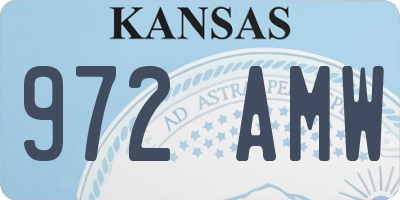 KS license plate 972AMW