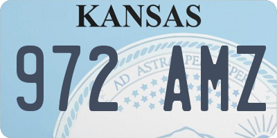 KS license plate 972AMZ