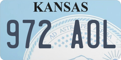 KS license plate 972AOL
