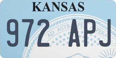 KS license plate 972APJ