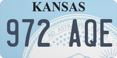KS license plate 972AQE