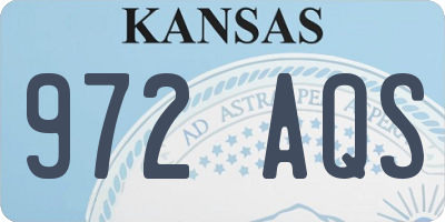 KS license plate 972AQS